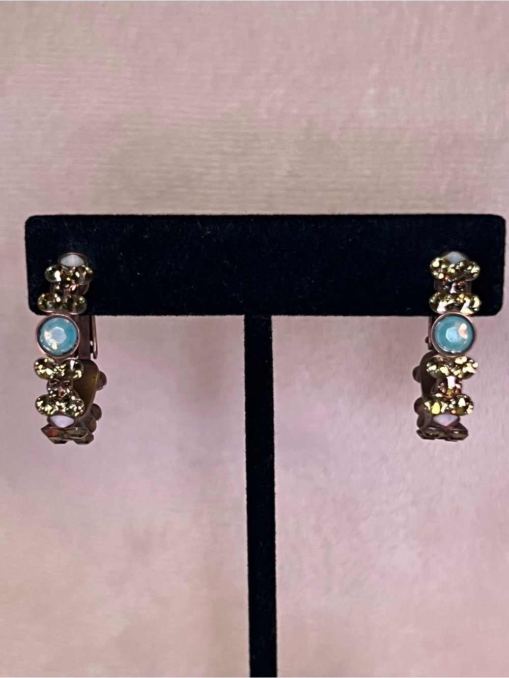 Sorrelli Green Crystal Hoop Earrings